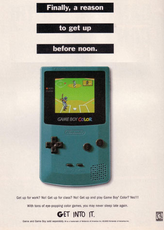 Publicité Nintendo 1996 Game Boy Color